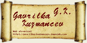 Gavrilka Kuzmančev vizit kartica